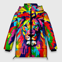 Куртка зимняя женская Лев Artistic Art, цвет: 3D-красный