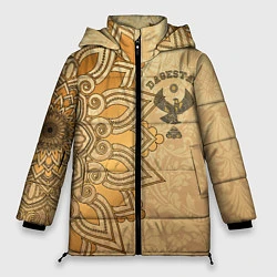 Куртка зимняя женская Дагестан в золоте, цвет: 3D-черный