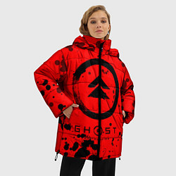 Куртка зимняя женская GHOST OF TSUSHIMA, цвет: 3D-черный — фото 2