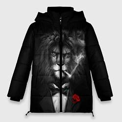 Куртка зимняя женская Брутальный Лев, цвет: 3D-красный