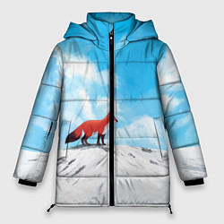 Куртка зимняя женская Лиса и небеса, цвет: 3D-черный