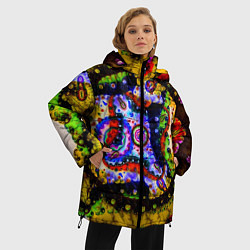 Куртка зимняя женская Абстрактный рисунок, цвет: 3D-черный — фото 2