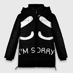 Куртка зимняя женская Sorry not sorry, цвет: 3D-черный