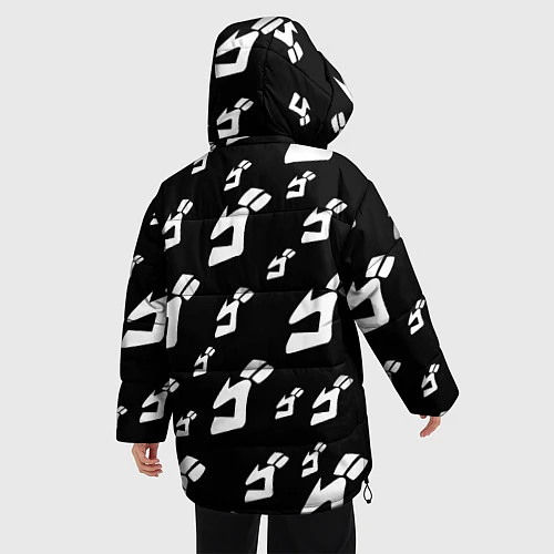 Женская зимняя куртка JoJo Bizarre Adventure / 3D-Черный – фото 4