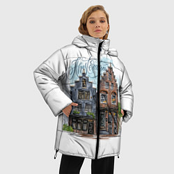 Куртка зимняя женская Амстердам, цвет: 3D-черный — фото 2