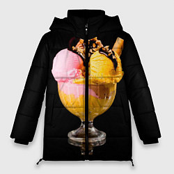 Куртка зимняя женская Мороженое, цвет: 3D-черный