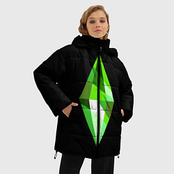 Куртка зимняя женская The Sims Plumbob, цвет: 3D-черный — фото 2