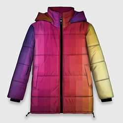 Куртка зимняя женская Геометрия неоновая, цвет: 3D-черный