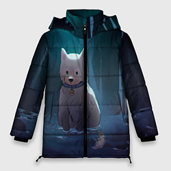 Куртка зимняя женская Одинокий пес в озере слез, цвет: 3D-черный