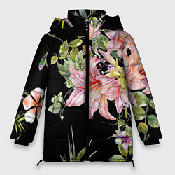 Женская зимняя куртка Букет лилий