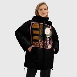 Куртка зимняя женская Корзинная девочка, цвет: 3D-черный — фото 2