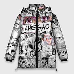 Куртка зимняя женская Ахегао Ahegao, цвет: 3D-светло-серый