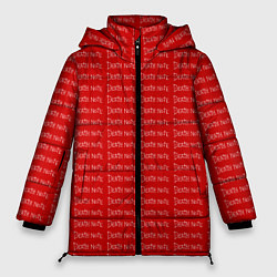 Куртка зимняя женская Death note pattern red, цвет: 3D-светло-серый