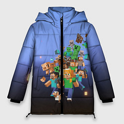 Куртка зимняя женская Minecraft, цвет: 3D-светло-серый