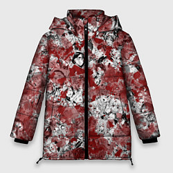 Куртка зимняя женская Кровавый ахегао, цвет: 3D-черный