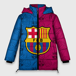 Куртка зимняя женская FC BARCELONA, цвет: 3D-черный