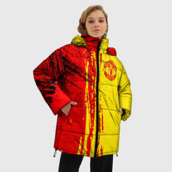 Куртка зимняя женская Manchester United Дьяволы, цвет: 3D-черный — фото 2