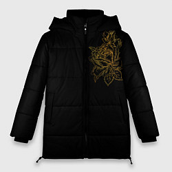 Куртка зимняя женская Золотая роза, цвет: 3D-черный