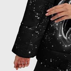 Куртка зимняя женская Космический Кит, цвет: 3D-светло-серый — фото 2