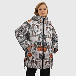 Куртка зимняя женская HALLOWEEN, цвет: 3D-черный — фото 2
