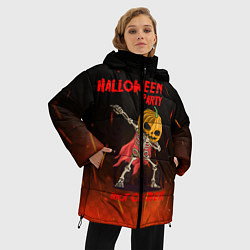 Куртка зимняя женская Halloween Party, цвет: 3D-черный — фото 2