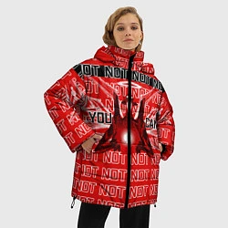 Куртка зимняя женская Evangelion Eva 01 You can not, цвет: 3D-красный — фото 2