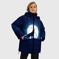 Куртка зимняя женская Воющий на луну, цвет: 3D-черный — фото 2