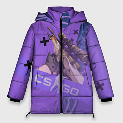 Куртка зимняя женская CS GO Dragon lore, цвет: 3D-черный