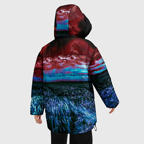 Женская зимняя куртка Алла Пугачева Cyberpunk Style / 3D-Черный – фото 4