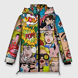 Куртка зимняя женская Pop Art, цвет: 3D-черный