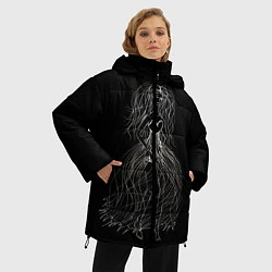 Куртка зимняя женская Девушка - призрак, цвет: 3D-черный — фото 2