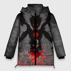 Куртка зимняя женская Черный клевер, цвет: 3D-красный
