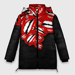 Куртка зимняя женская Губы, цвет: 3D-красный