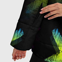 Куртка зимняя женская Крестики, цвет: 3D-черный — фото 2