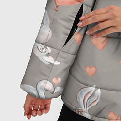 Куртка зимняя женская Влюбленные, цвет: 3D-светло-серый — фото 2