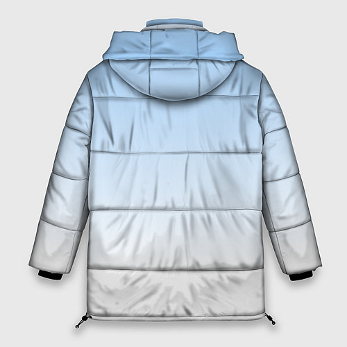 Женская зимняя куртка Небесно-голубой градиент / 3D-Красный – фото 2