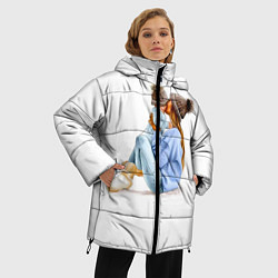 Куртка зимняя женская Самая лучшая мама, цвет: 3D-черный — фото 2