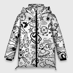 Куртка зимняя женская AMONG US, цвет: 3D-светло-серый