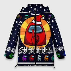 Куртка зимняя женская AMONG US CHRISTMAS 2, цвет: 3D-красный
