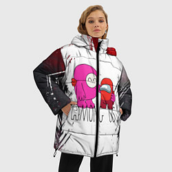 Куртка зимняя женская Among Us Friend Z, цвет: 3D-черный — фото 2