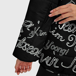 Куртка зимняя женская BTS имена, цвет: 3D-светло-серый — фото 2