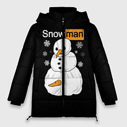 Куртка зимняя женская Снеговик, цвет: 3D-черный