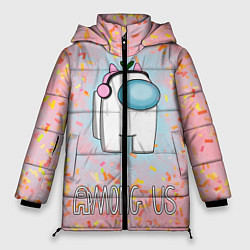 Куртка зимняя женская Among Us Девочкам, цвет: 3D-черный