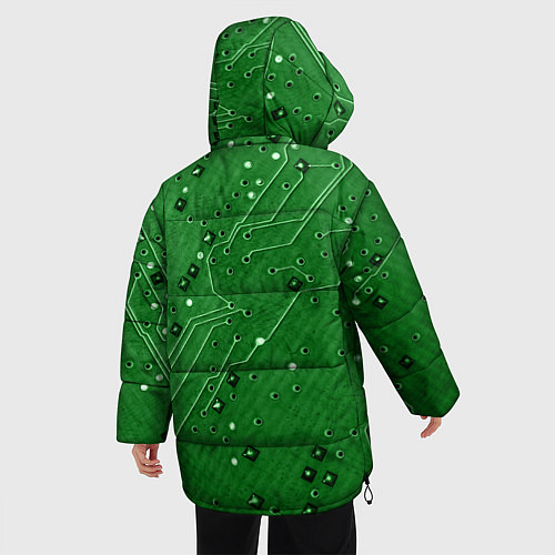 Женская зимняя куртка Печатная плата и диод / 3D-Черный – фото 4