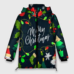 Куртка зимняя женская Merry Christmas, цвет: 3D-красный