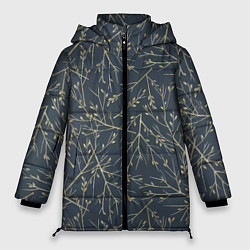 Куртка зимняя женская Веточки, цвет: 3D-светло-серый