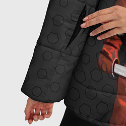 Куртка зимняя женская AMONG US - Реалистичный, цвет: 3D-черный — фото 2