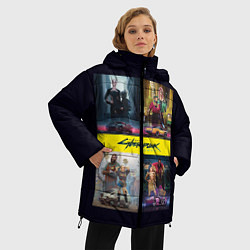 Куртка зимняя женская Cyberpunk 2077, цвет: 3D-черный — фото 2