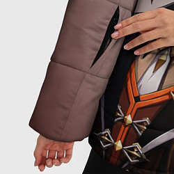 Куртка зимняя женская GENSHIN IMPACT, ЧЖУН ЛИ, цвет: 3D-красный — фото 2
