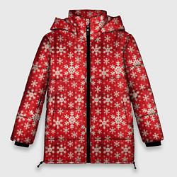 Куртка зимняя женская Снежинки, цвет: 3D-черный